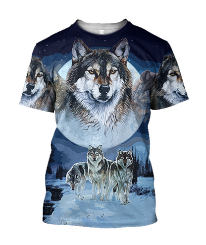 Native Wolf 3D Hoodie MP889-Apparel-MP-T-Shirt-S-Vibe Cosy™