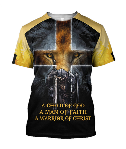 Knight God Jesus 3D All Over Printed Shirt Hoodie For Men And Women JJ240302-Apparel-MP-T-Shirt-S-Vibe Cosy™