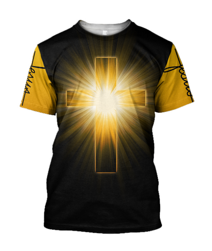 Easter God Jesus One Nation Under God 3D All Over Printed Shirt Hoodie JJ020402-Apparel-MP-T-Shirt-S-Vibe Cosy™