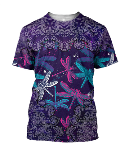Beautiful Dragonfly 3D All Over Printed Shirts JJ300305-Apparel-TA-T-Shirt-S-Vibe Cosy™