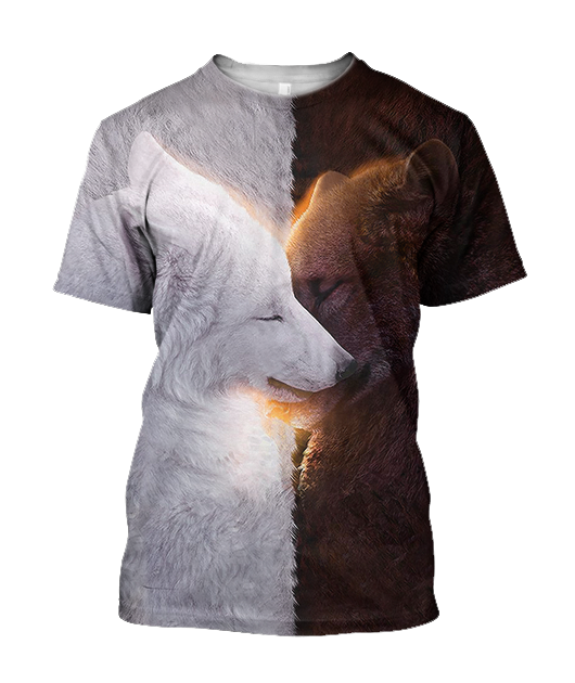 Wolf 3D All Over Printed Shirts For Men and Women JJ280402-Apparel-TT-T-Shirts-S-Vibe Cosy™