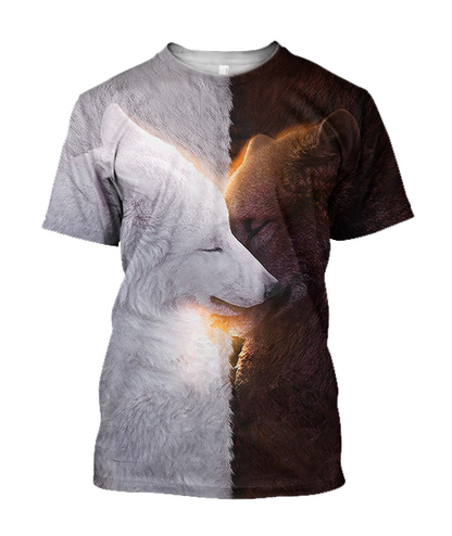 Wolf 3D All Over Printed Shirts For Men and Women JJ280402-Apparel-TT-T-Shirts-S-Vibe Cosy™