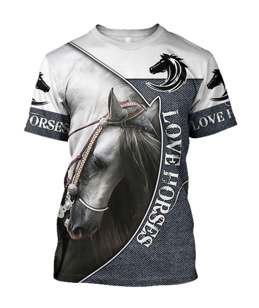 Love Beautiful Horse 3D All Over Printed Shirts JJ270401-Apparel-MP-T-Shirt-S-Vibe Cosy™