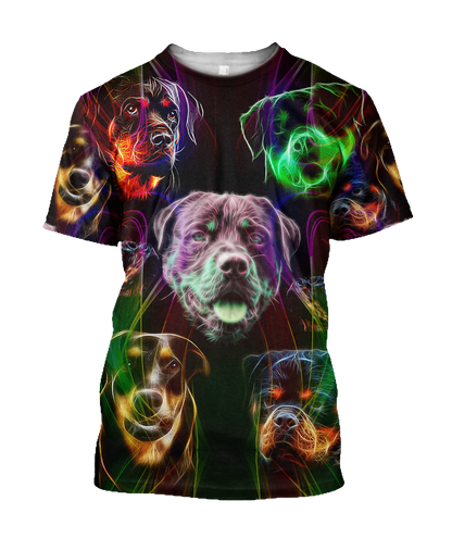 Rottweiler colorful 3D hoodie shirt for men and women JJW18092002S