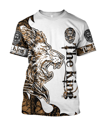 The King Lion Tattoo Over Printed Hoodie TP