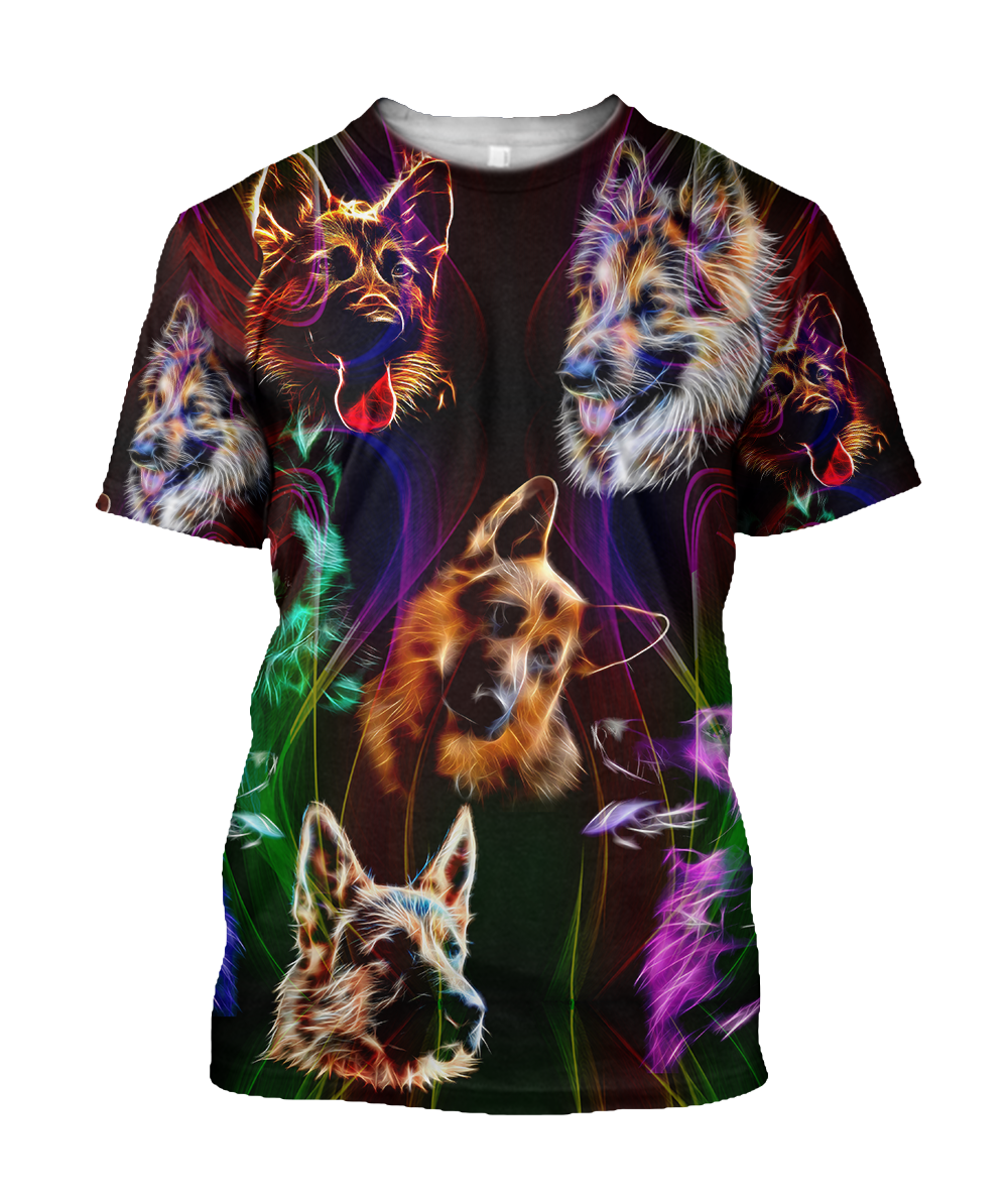 German shepherd colorful hoodie shirt for men and women JJW16092003S