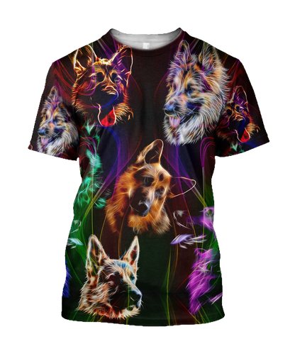 German shepherd colorful hoodie shirt for men and women JJW16092003S