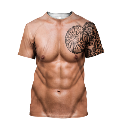 Muscle Tattoo 3D All Over Printed T-Shirt Pi28072002-Apparel-MP-T-Shirt-S-Vibe Cosy™