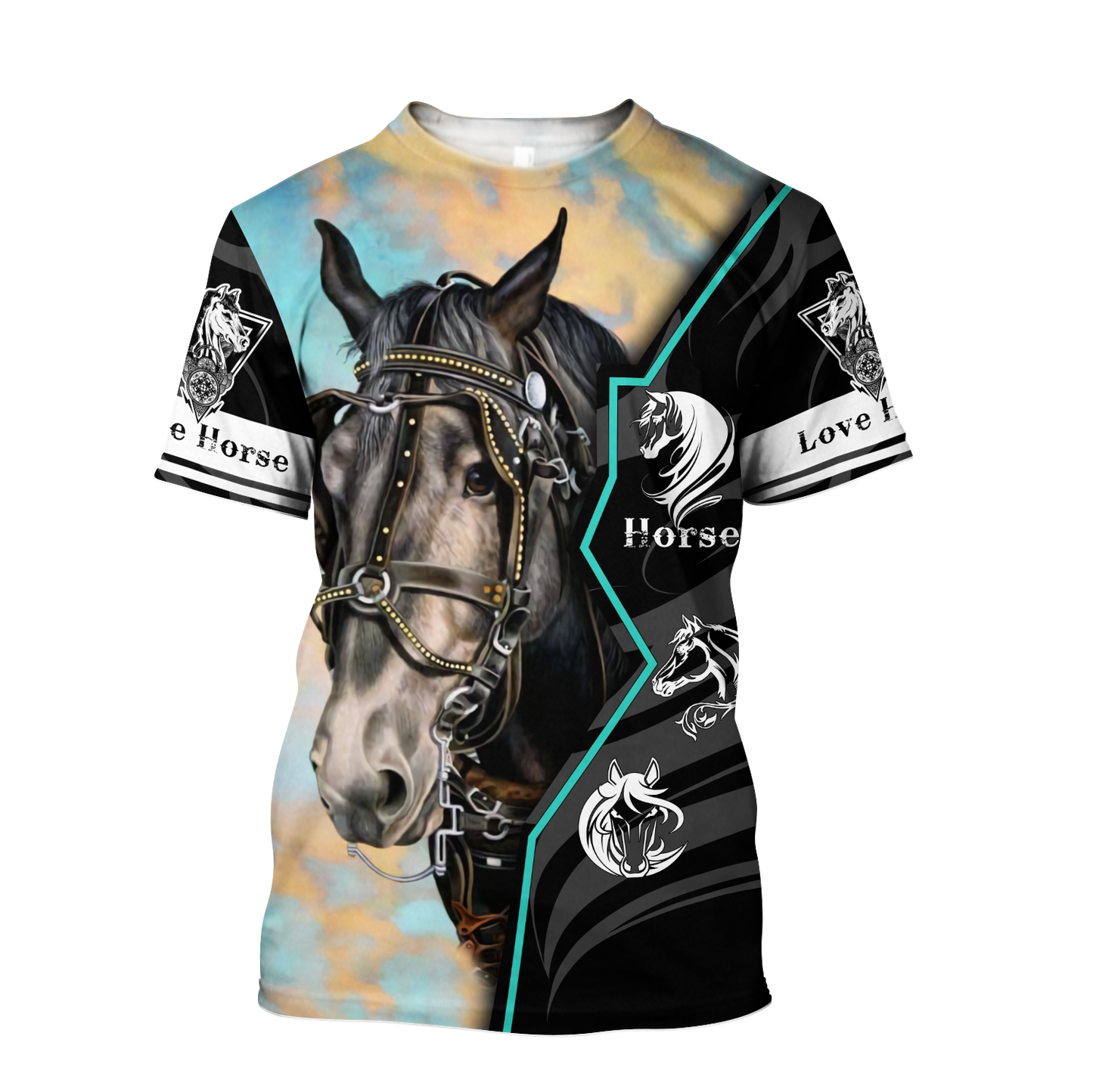 Beautiful Horse 3D All Over Printed shirt for Men and Women Pi040105-Apparel-MP-T-Shirt-S-Vibe Cosy™