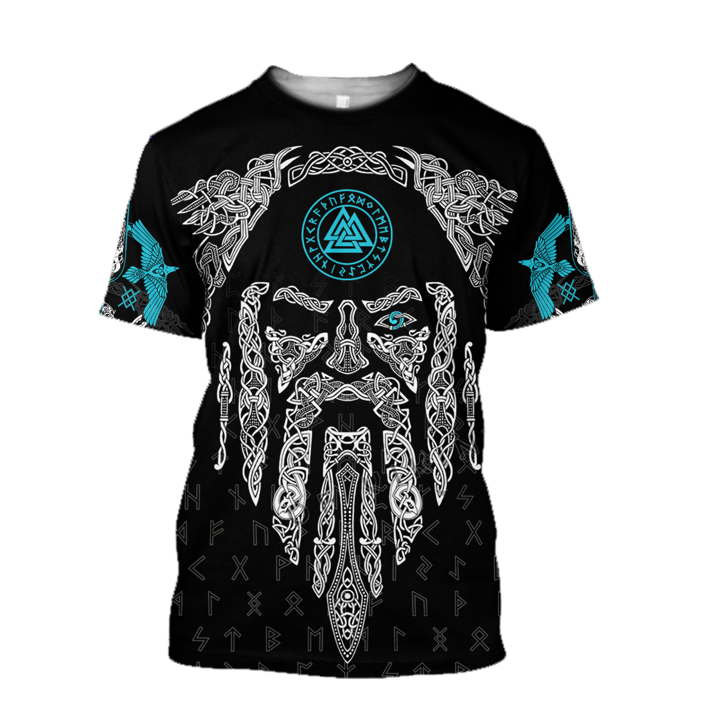 3D All Over Printed Raven And Odin version 2.0-Apparel-HP Arts-T-Shirt-S-Vibe Cosy™