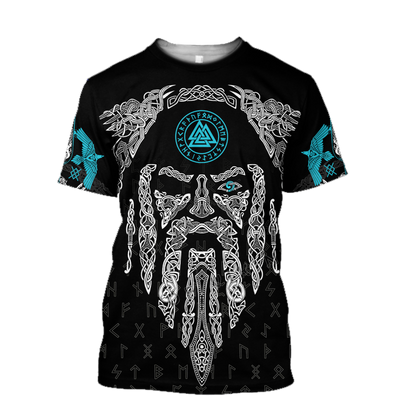 3D All Over Printed Raven And Odin version 2.0-Apparel-HP Arts-T-Shirt-S-Vibe Cosy™
