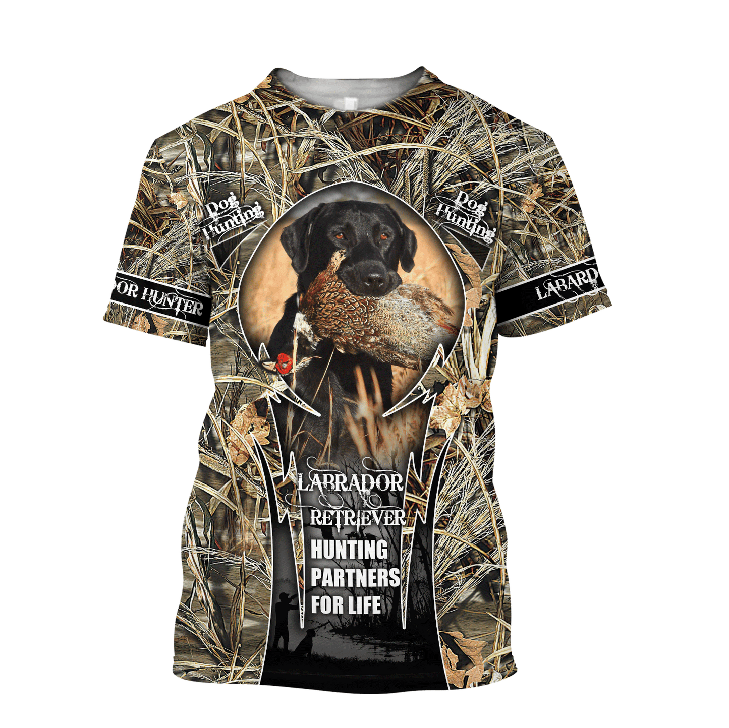 Hunting Labrador 3D Over Printed Unisex Deluxe Hoodie ML