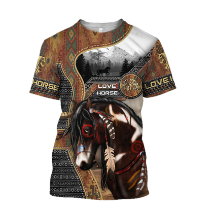 Native Horse 3D All Over Printed Hoodie For Men And Women TR1311206ND