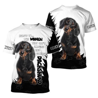 Dachshund Dog Lover 3D Full Printed Shirt For Men And Women Pi281209-Apparel-MP-T-Shirt-S-Vibe Cosy™