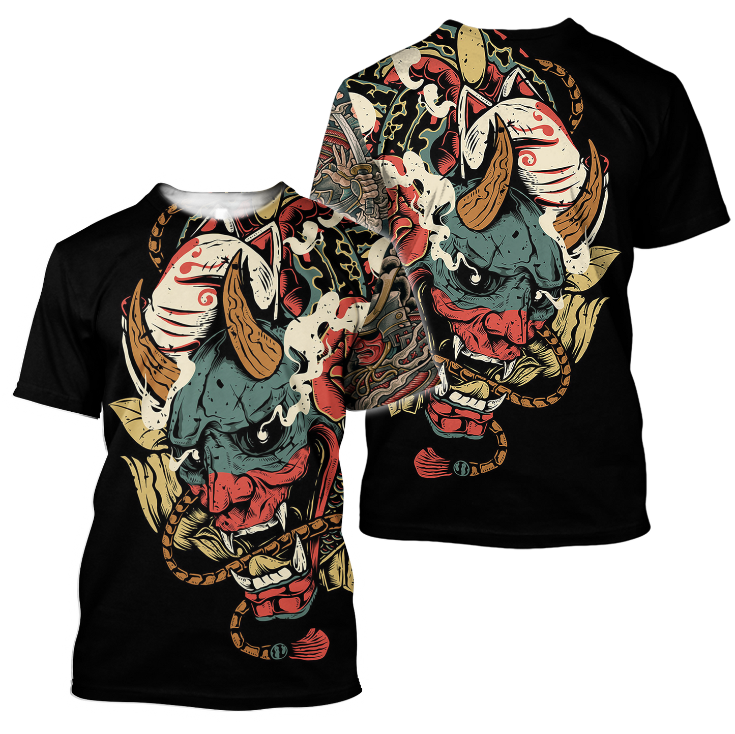 Samurai Tattoo Art Hoodie T Shirt For Men and Women HAC220604-NM-Apparel-NM-T-Shirt-S-Vibe Cosy™