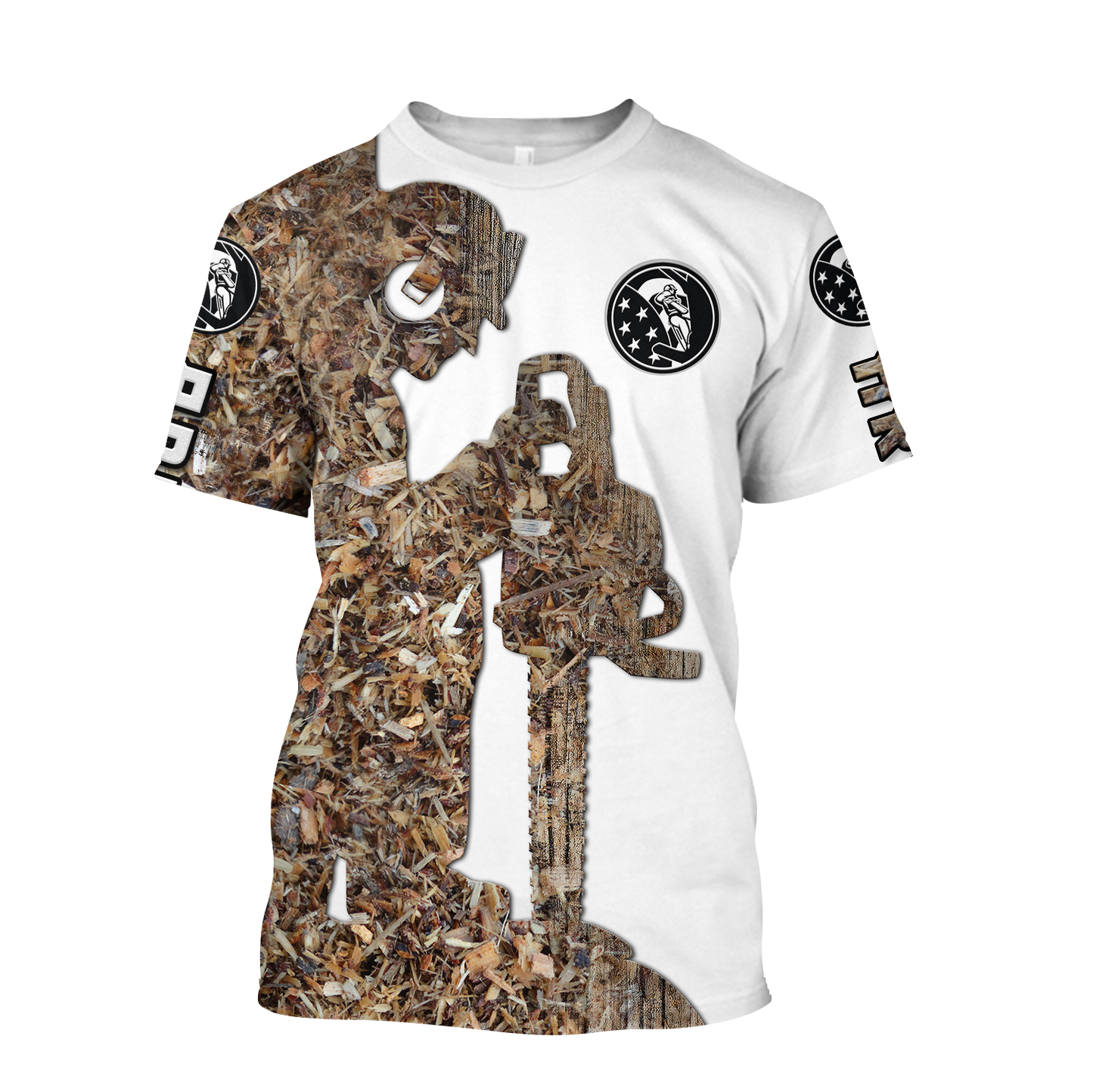 Premium Unisex Sawdust Pattern All Over Printed Arborist Shirts MEI