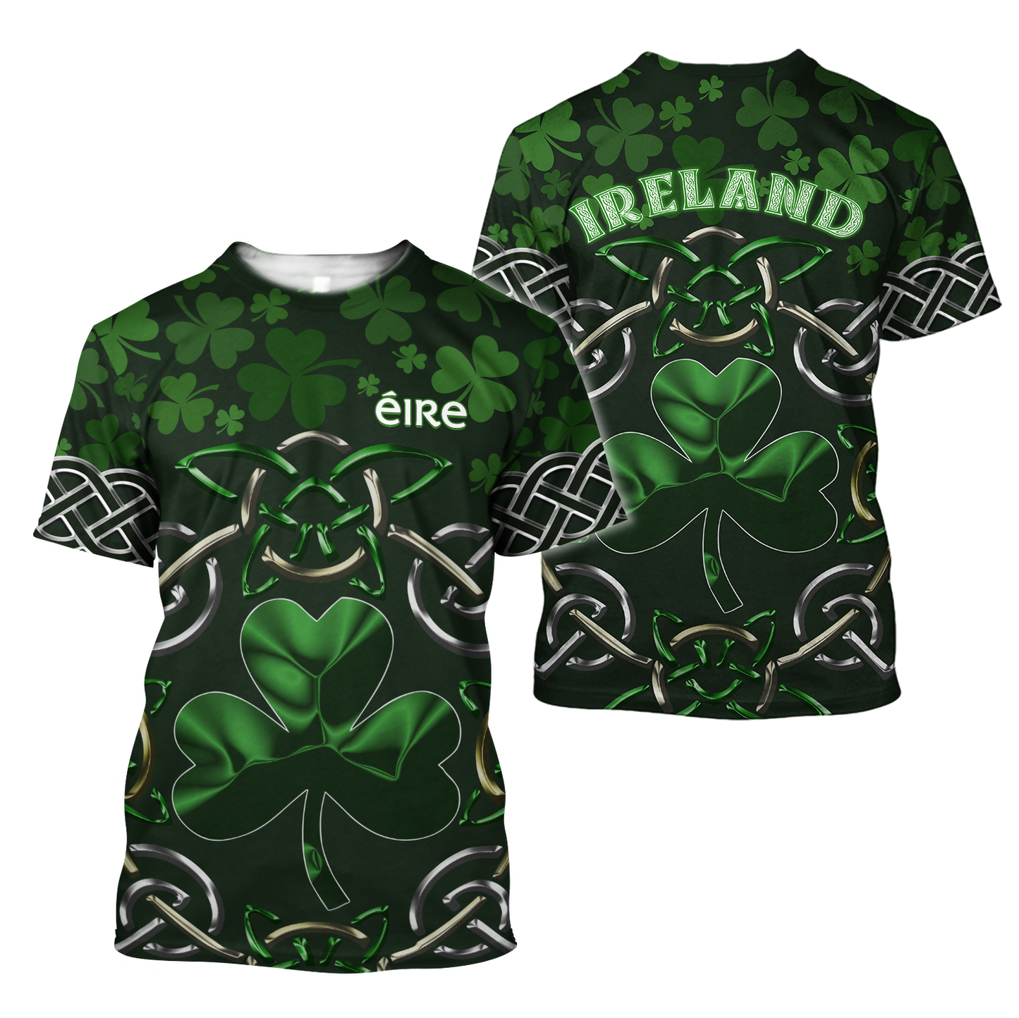 Irish Saint Patrick's Day Shamrock Celtic Cross Hoodie T-Shirt Sweatshirt Pi020310-Apparel-NM-T-shirt-S-Vibe Cosy™