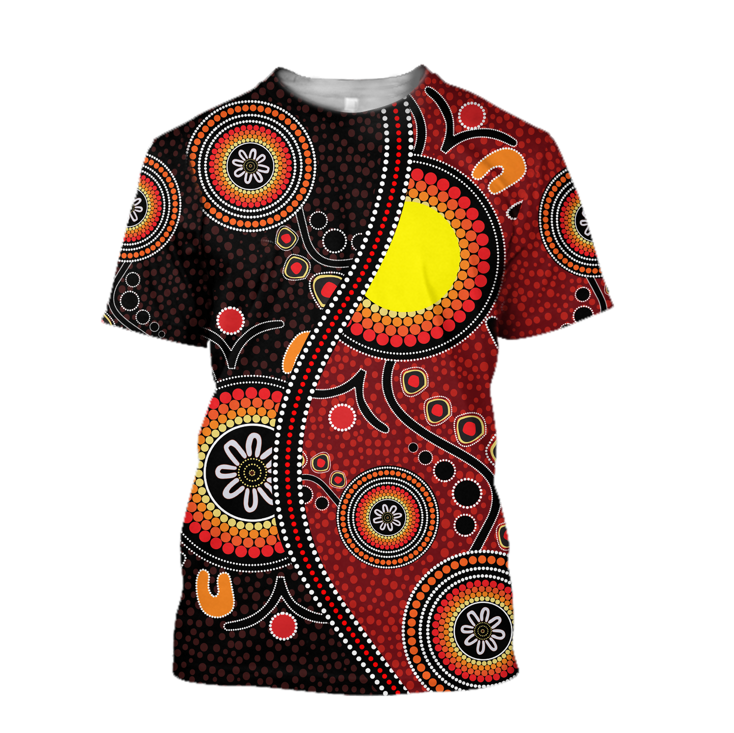 Aboriginal Australia Flag Dot Painting Art Shirt For Men And Women