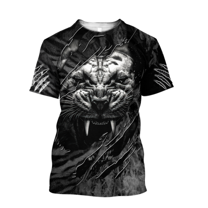 Warrior White Tiger Hoodie Over Printed for Men and Women