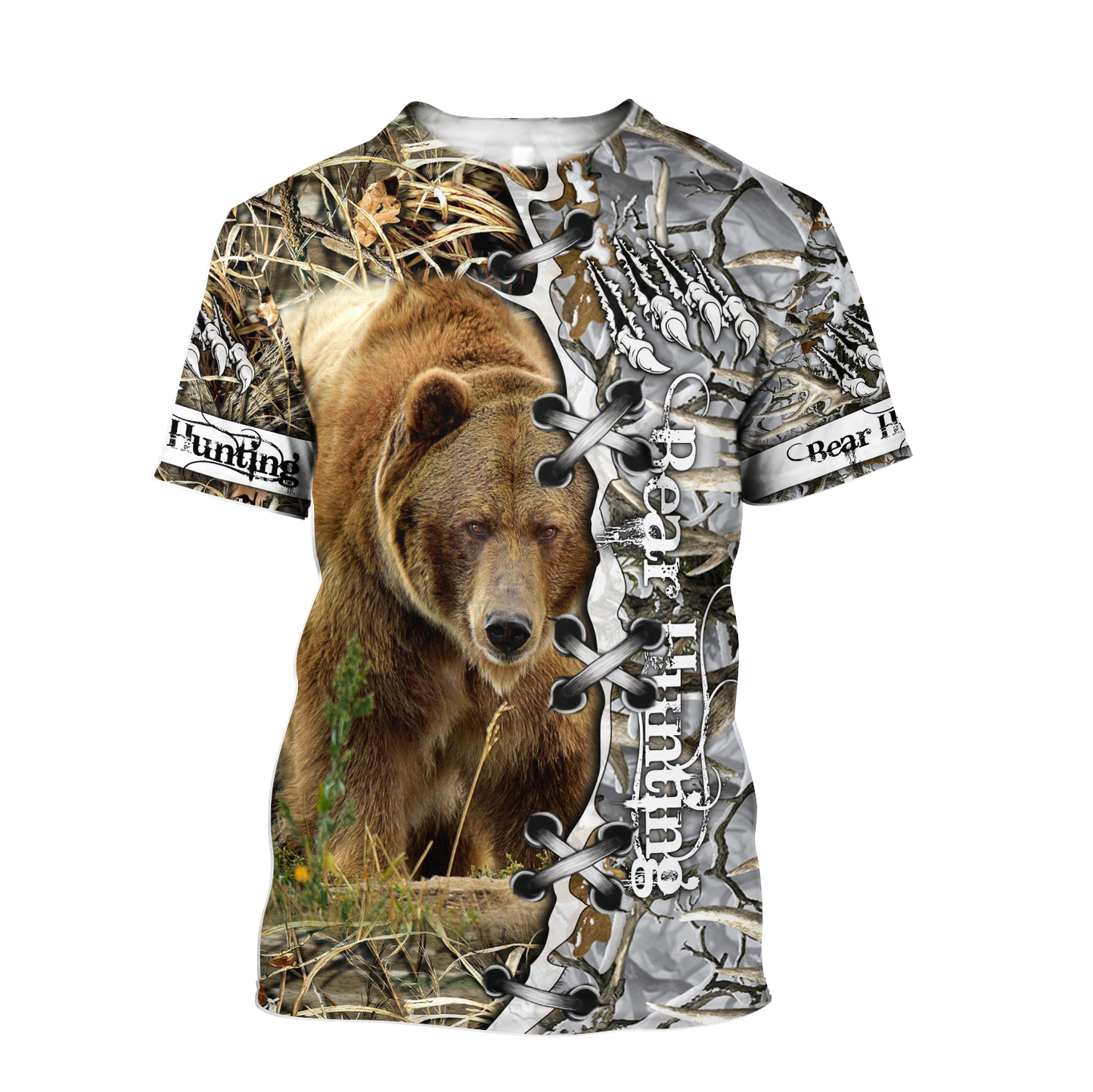 BEAR HUNTING CAMO 3D ALL OVER PRINTED SHIRTS FOR MEN AND WOMEN Pi061202 PL-Apparel-PL8386-T shirt-S-Vibe Cosy™
