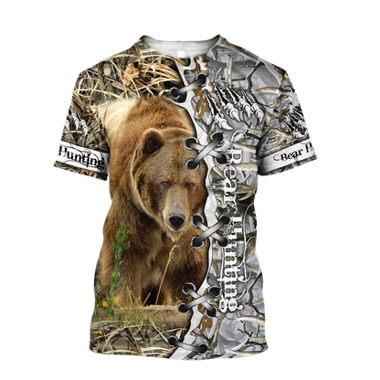 BEAR HUNTING CAMO 3D ALL OVER PRINTED SHIRTS FOR MEN AND WOMEN Pi061202 PL-Apparel-PL8386-T shirt-S-Vibe Cosy™