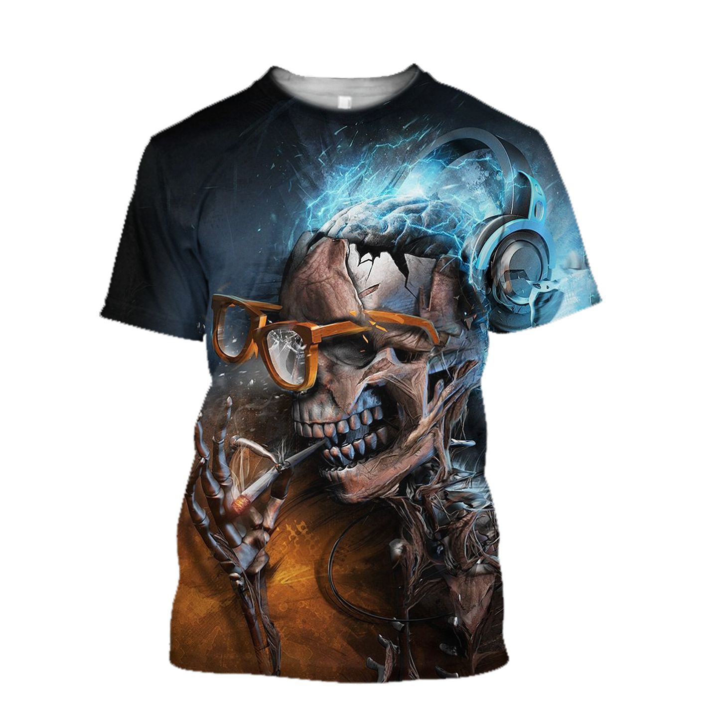 Music Is My Life And Skull Is My Love PL215-Apparel-PL8386-T- Shirt-S-Vibe Cosy™