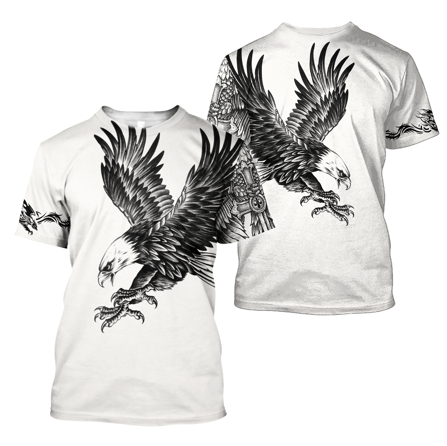 Eagle Tatoo Hoodie 3D All Over Printed Shirts For Men Pi15072003-Apparel-LAM-T-Shirts-S-Vibe Cosy™
