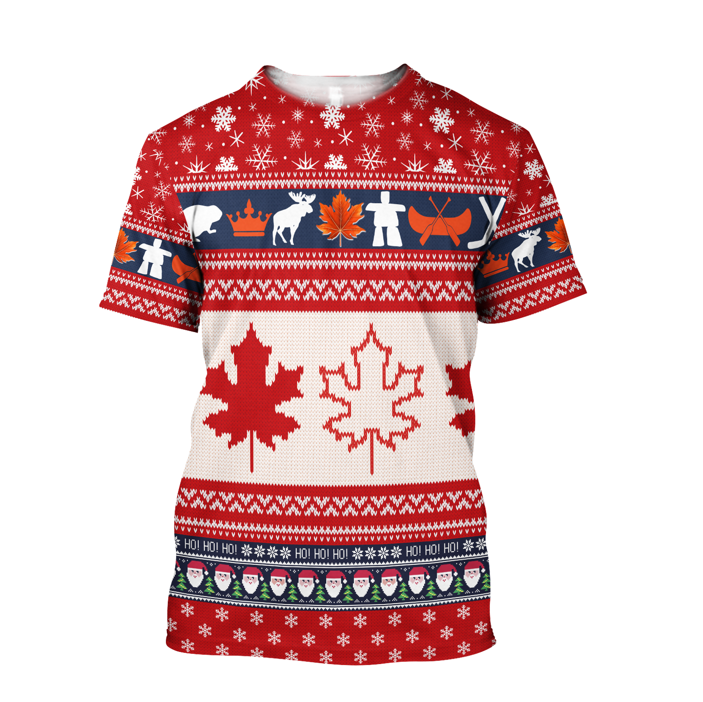 Christmas CANADA Maple Leaf Pi181001-Apparel-NNK-T-Shirt-S-Vibe Cosy™
