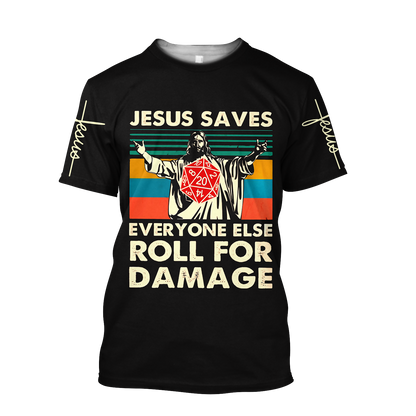 Jesus saves 3d hoodie shirt for men and women HG HAC040101-Apparel-HG-T-shirt-S-Vibe Cosy™