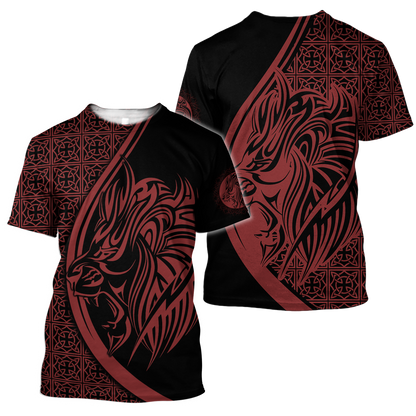 Lion Tattoo Hoodie T Shirt For Men and Women HAC080605-NM-Apparel-NM-T-Shirt-S-Vibe Cosy™