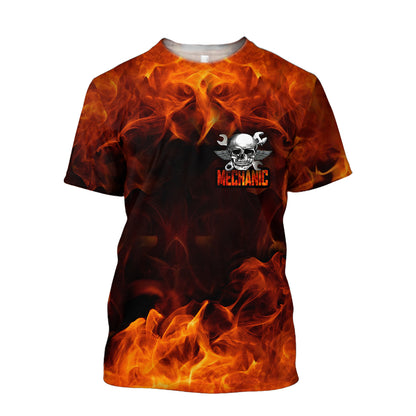 Mechanic Skull 3D All Over Printed Hoodie For Men and Women NTN09142001