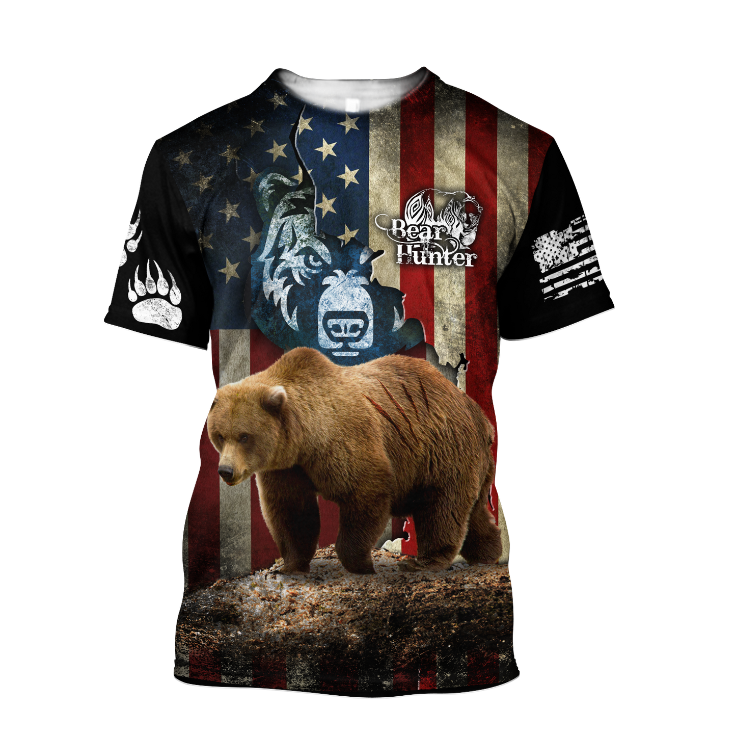 Bear hunter camo 3D all over printed shirts for men and women Pi111201 PL-Apparel-PL8386-T shirt-S-Vibe Cosy™