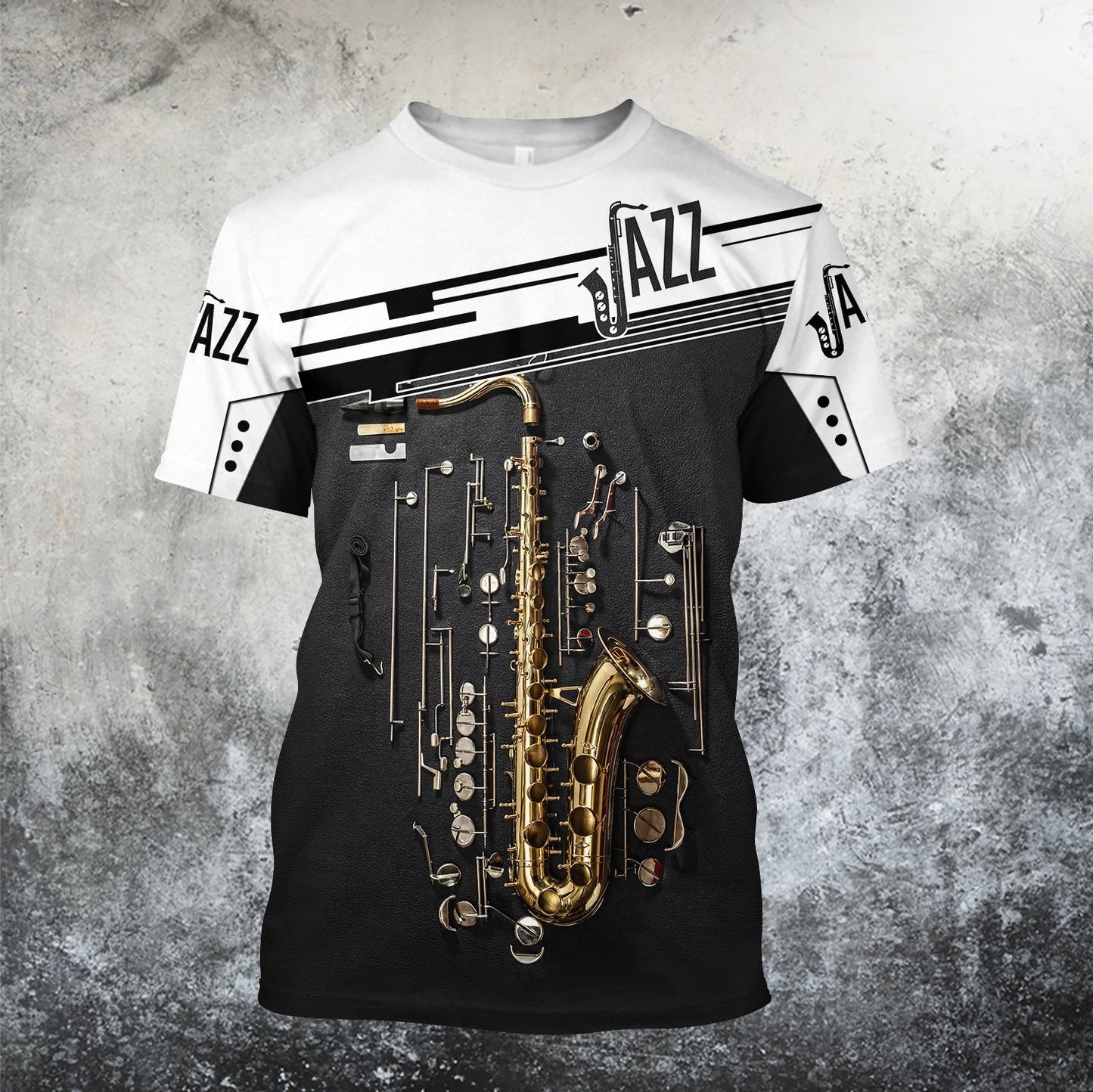 Saxophon music 3d hoodie full for men and women HG HAC21202-Apparel-HG-T-shirt-S-Vibe Cosy™