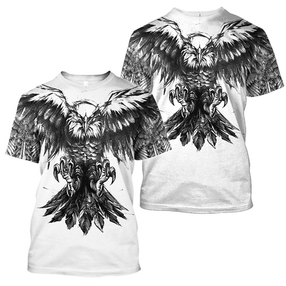 Eagle Tattoo Art Hoodie T Shirt For Men and Women HAC300504-NM-Apparel-NM-T-Shirt-S-Vibe Cosy™