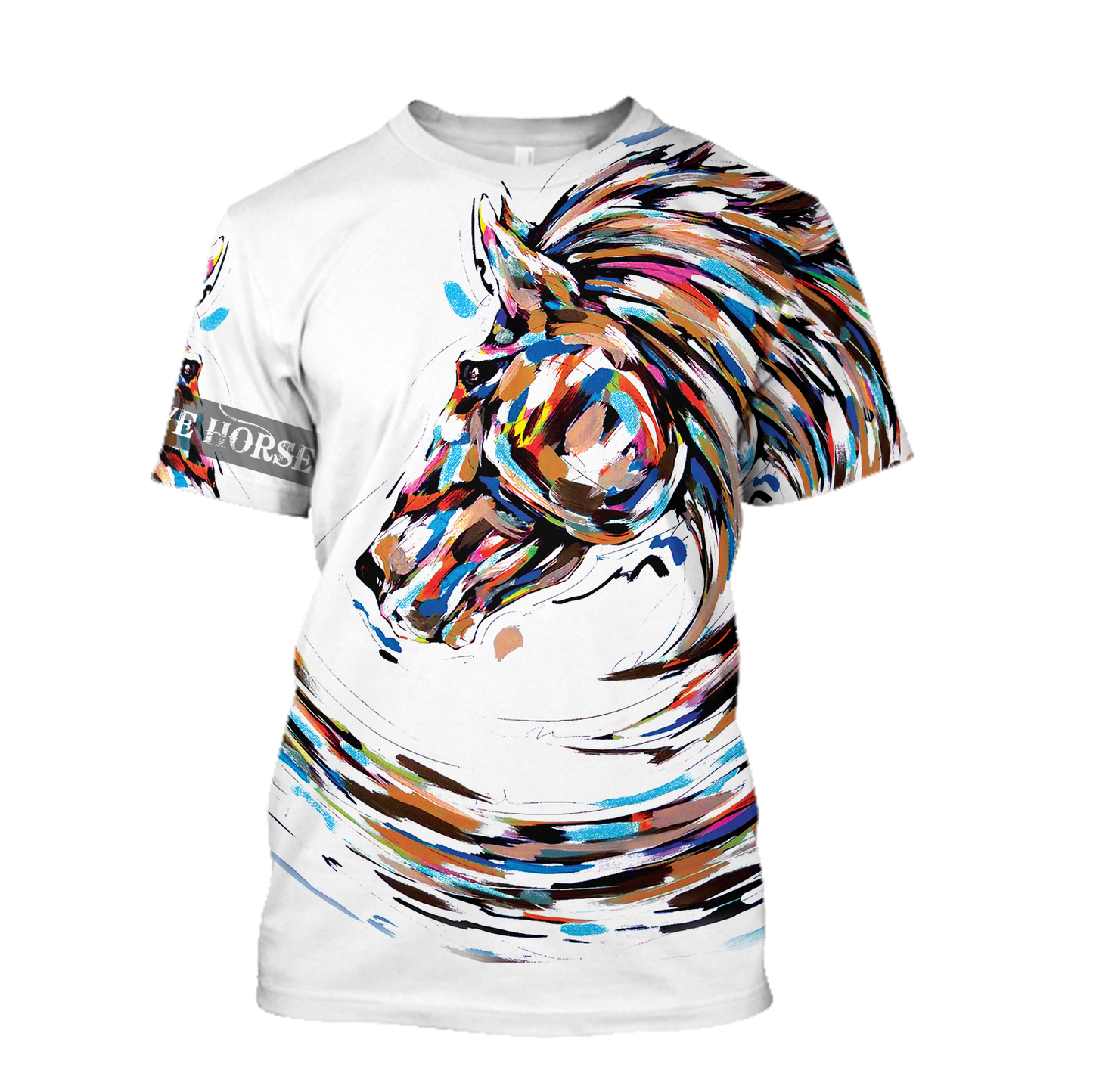 Love Beautiful Horse 3D All Over Printed Shirts For Men And Women TR1605202S-Apparel-MP-T-Shirt-S-Vibe Cosy™