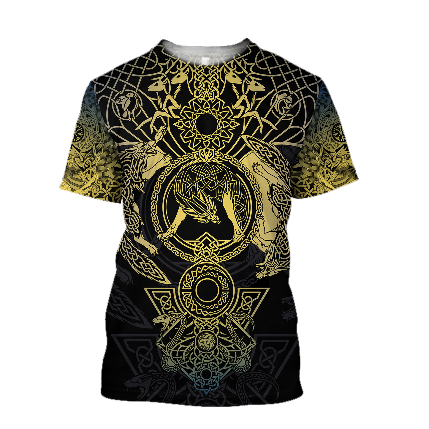Viking Tattoo All-Over Print version 5.0-Apparel-HP Arts-T-Shirt-S-Vibe Cosy™