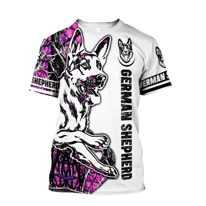 German shepherd pink tattoo 3d hoodie shirt for men and women HAC180805