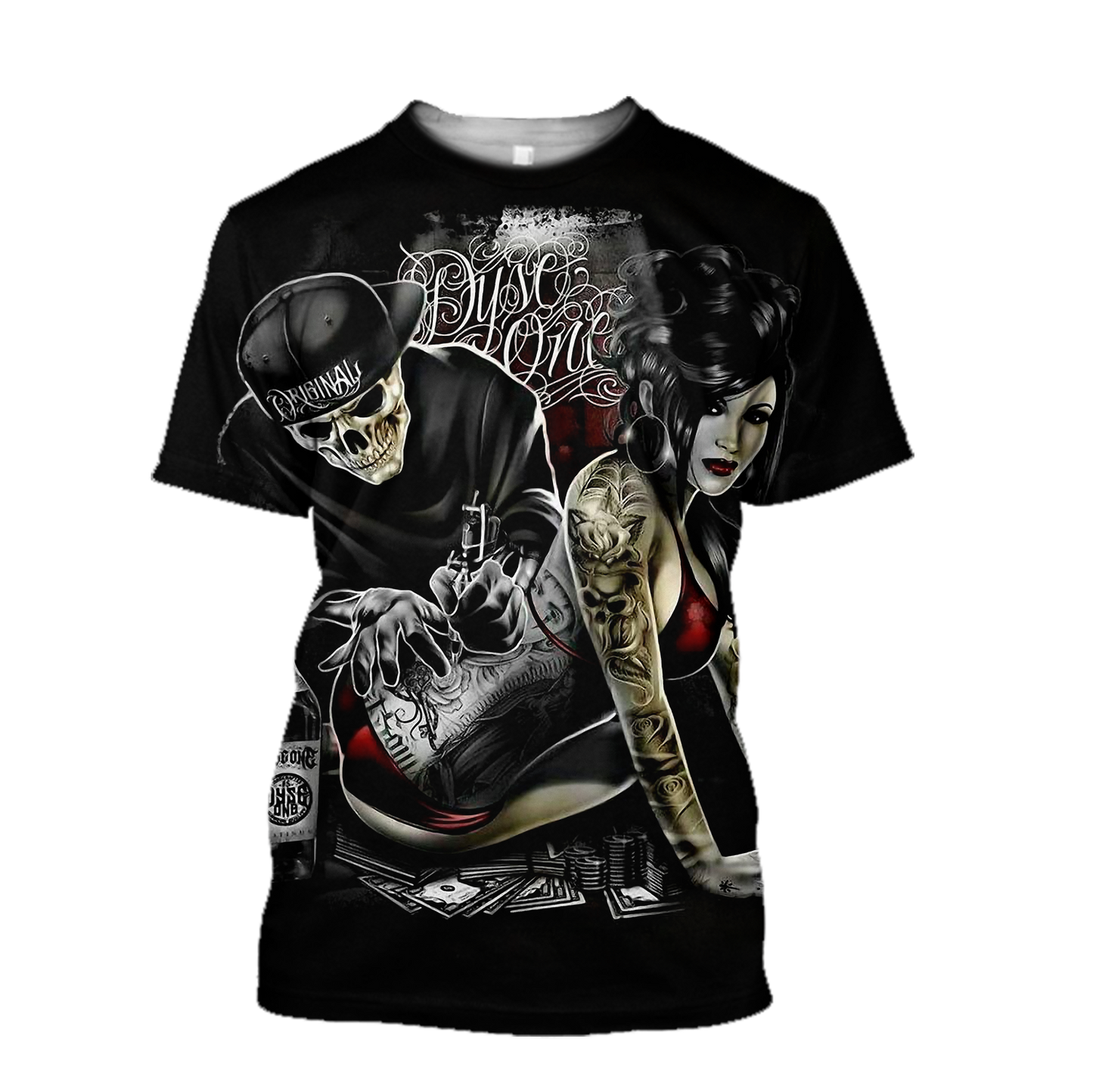 Tattoo Is My Life And Skull Is My Love PL214-Apparel-PL8386-T- Shirt-S-Vibe Cosy™