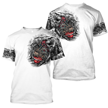 Mechanic Metal Tattoo 3D All Over Printed Shirts HAC180503-Apparel-MP-T-Shirt-S-Vibe Cosy™