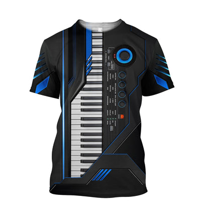Piano keyboard 3d music hoodie, shirt for men and women HG HAC281101-Apparel-HG-T-shirt-S-Vibe Cosy™