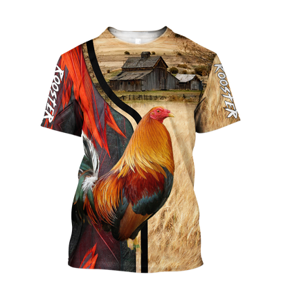 Premium Rooster 3D All Over Printed Unisex Shirts