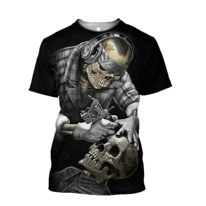 Tattoo Is My Life And Skull Is My Love PL213-Apparel-PL8386-T- Shirt-S-Vibe Cosy™