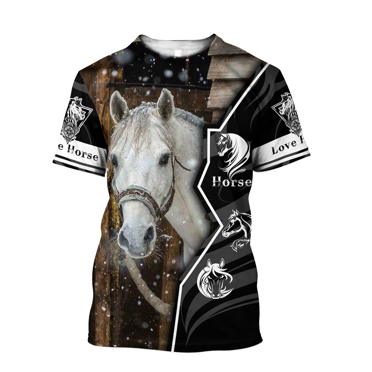 Beautiful Horse 3D All Over Printed shirt for Men and Women Pi040102-Apparel-NNK-T-Shirt-S-Vibe Cosy™