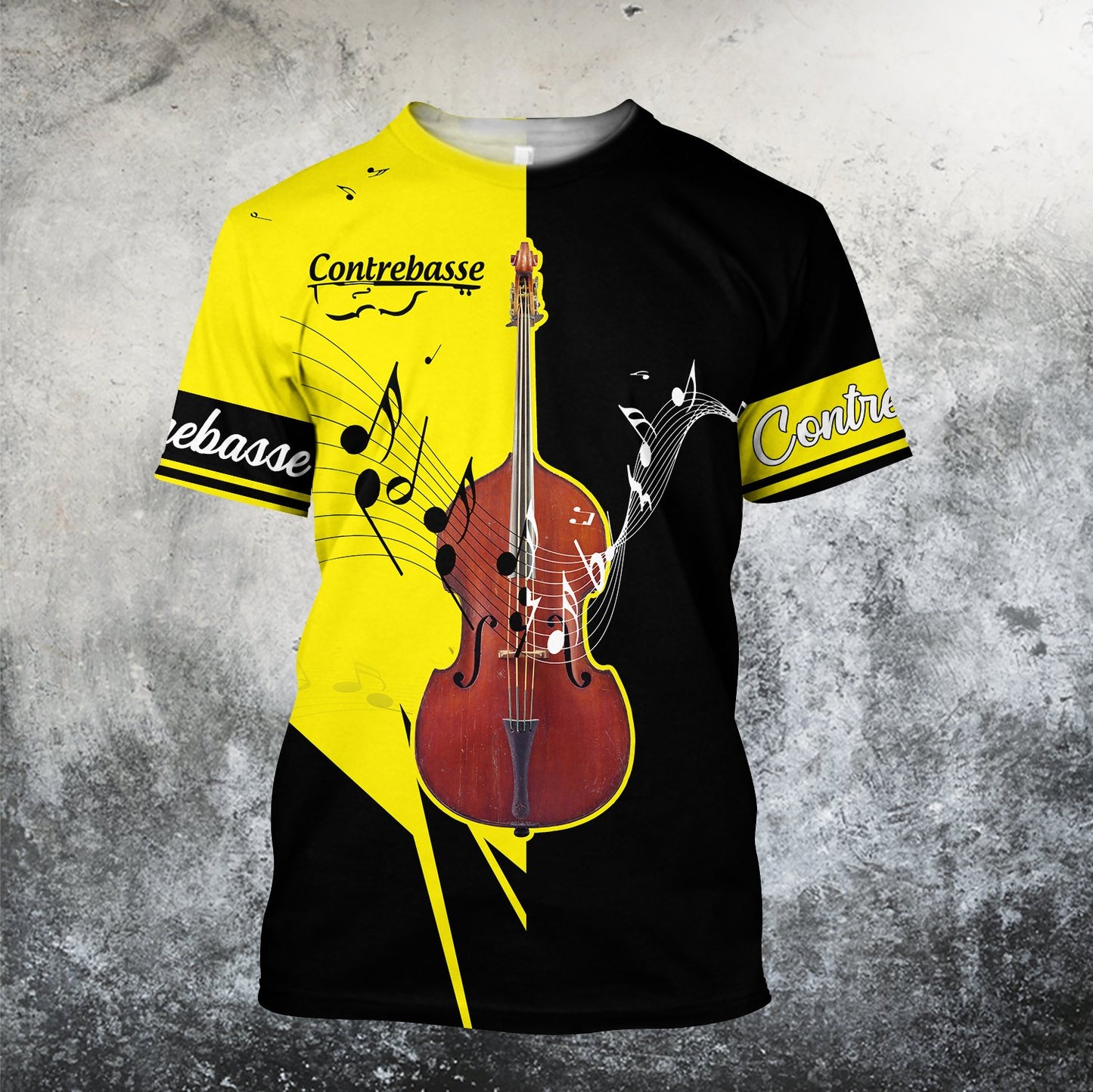 Contrebasse yellow music 3d hoodie shirt for men and women HG HAC20123-Apparel-HG-T-shirt-S-Vibe Cosy™