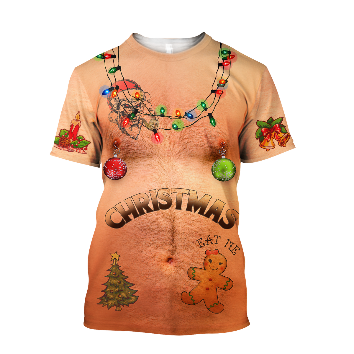 Real Skin Christmas Accessories All Over Printed Pi081001-Apparel-HP Arts-T-Shirt-S-Vibe Cosy™