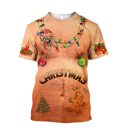 Real Skin Christmas Accessories All Over Printed Pi081001-Apparel-HP Arts-T-Shirt-S-Vibe Cosy™