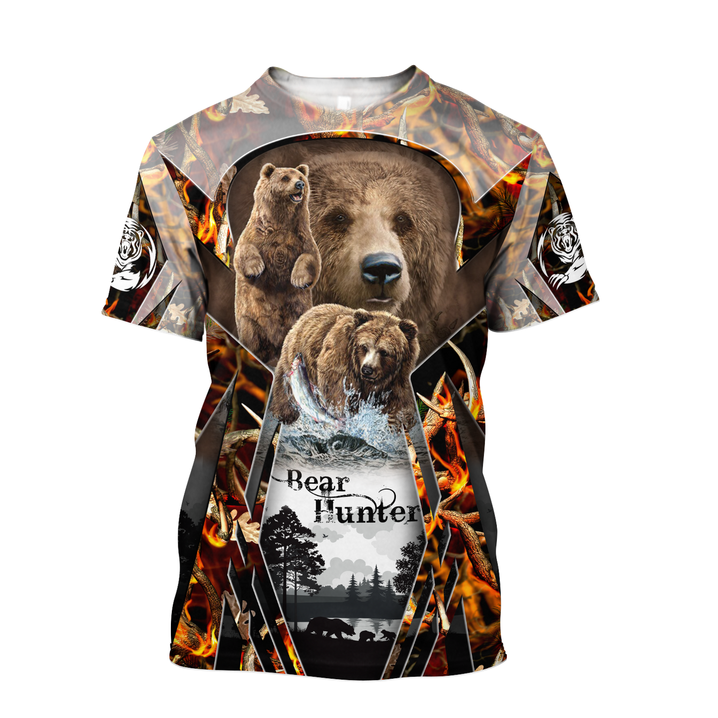 Bear Hunting camo 3D all over printed shirts for men and women Pi121202 PL-Apparel-PL8386-T shirt-S-Vibe Cosy™