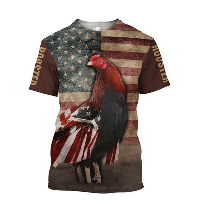 Premium Rooster 3D All Over Printed Unisex Shirts