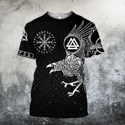 The Raven of Odin - Tattoo Style-Apparel-HP Arts-Hoodie-S-Vibe Cosy™