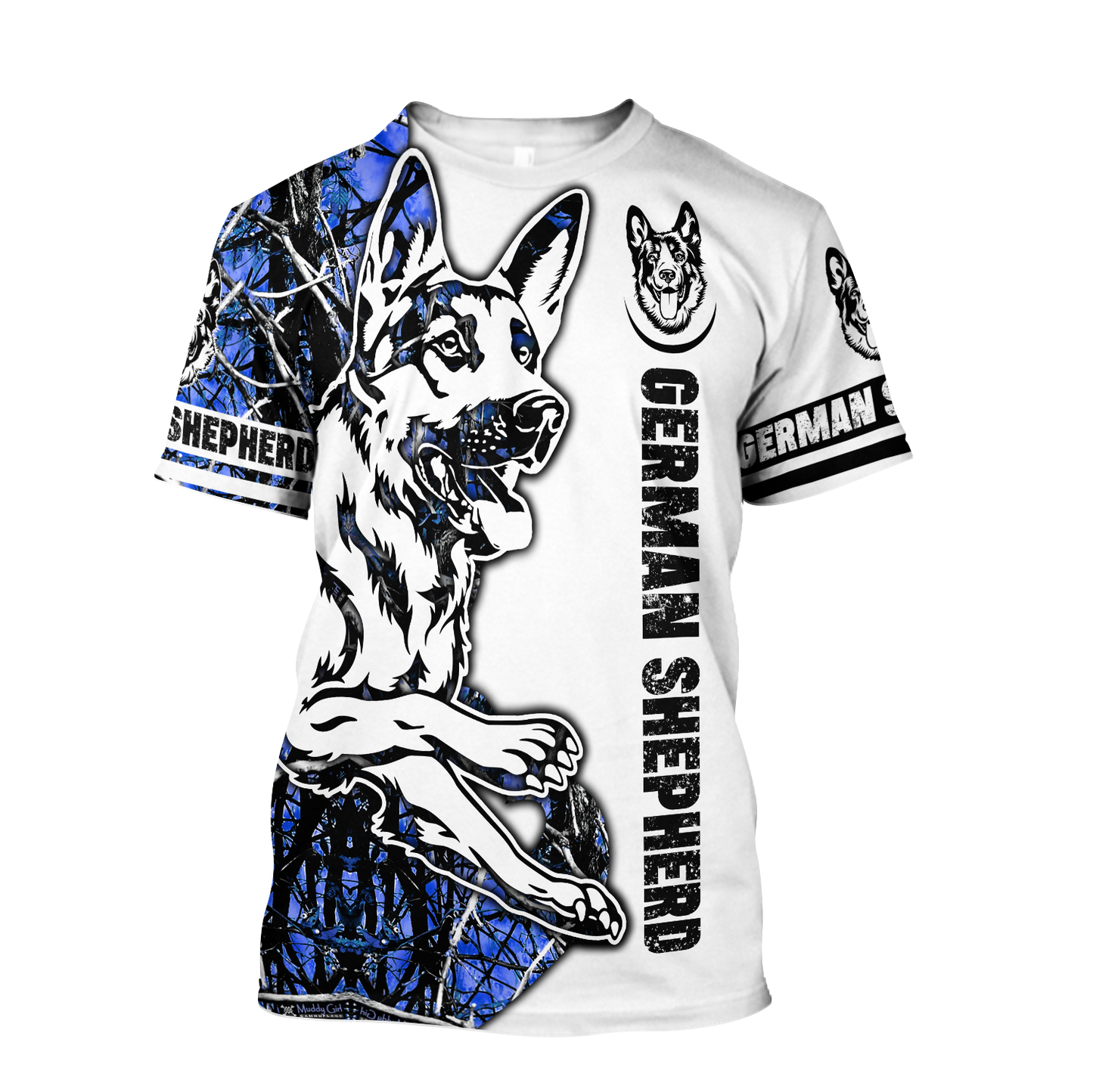 German shepherd blue tattoo 3d hoodie shirt for men and women HAC190801